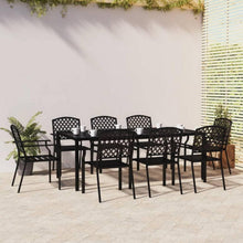 vidaXL Garten Essgruppe 9-TLG. Anthrazit Stahl