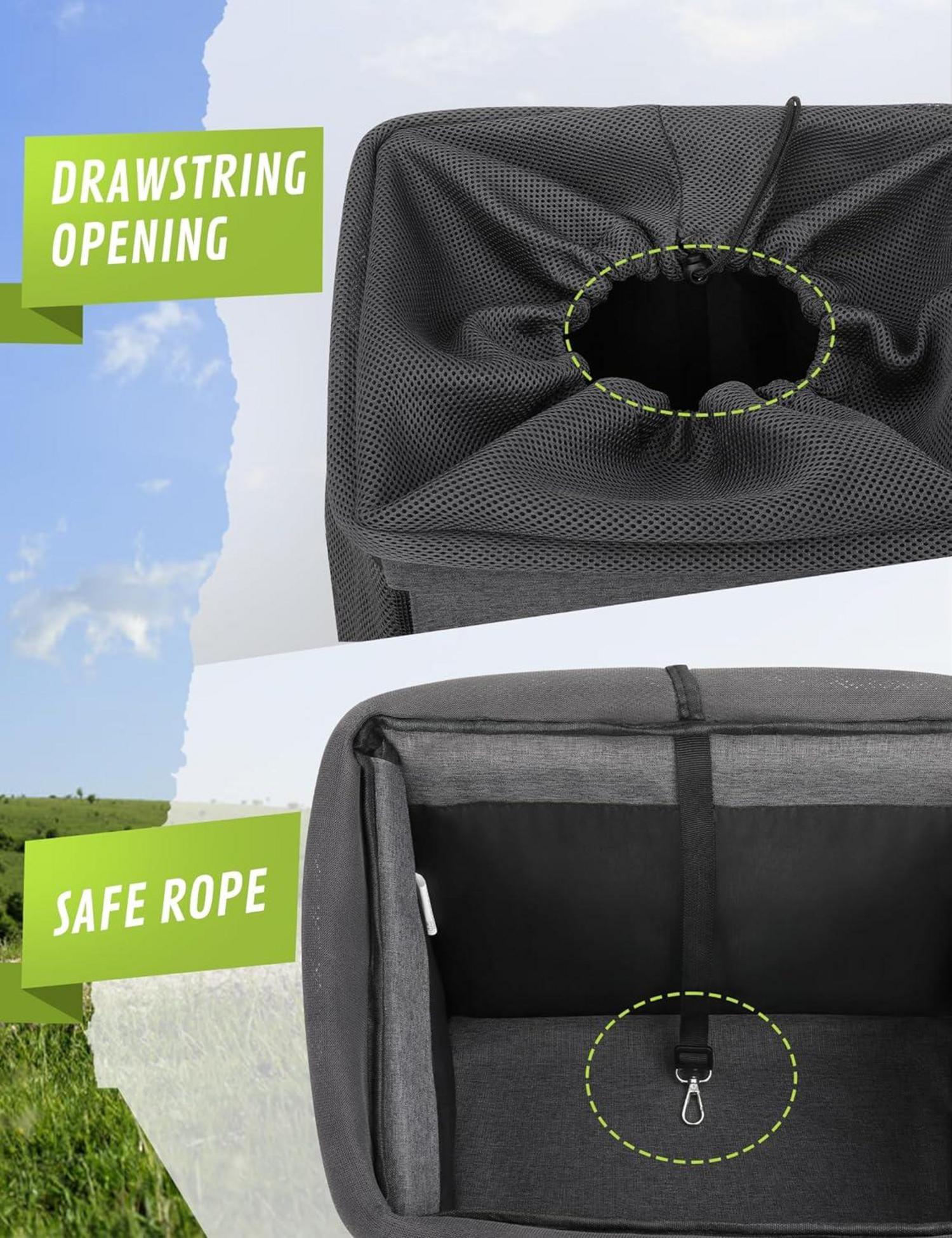 Pecute Hundefahrradkorb mit Lenkeradapter und Stauraum