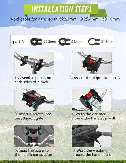 Hundefahrradkorb 4-in-1 mit Lenkeradapter für kleine Hunde dunkelgrau