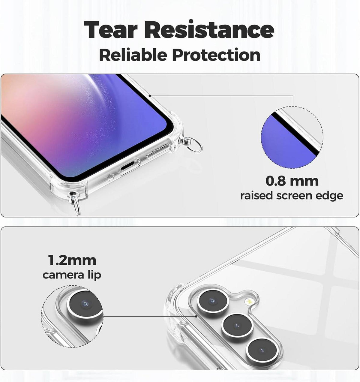 Samsung Galaxy A54 5G Hülle Handykette Necklace - Rot Rainbow
