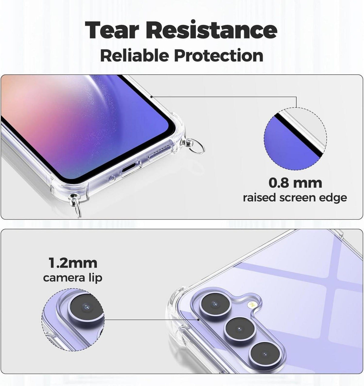 Handykette Samsung Galaxy A54 5G Hülle Band Stoßfest Kameraschutz Bordeaux