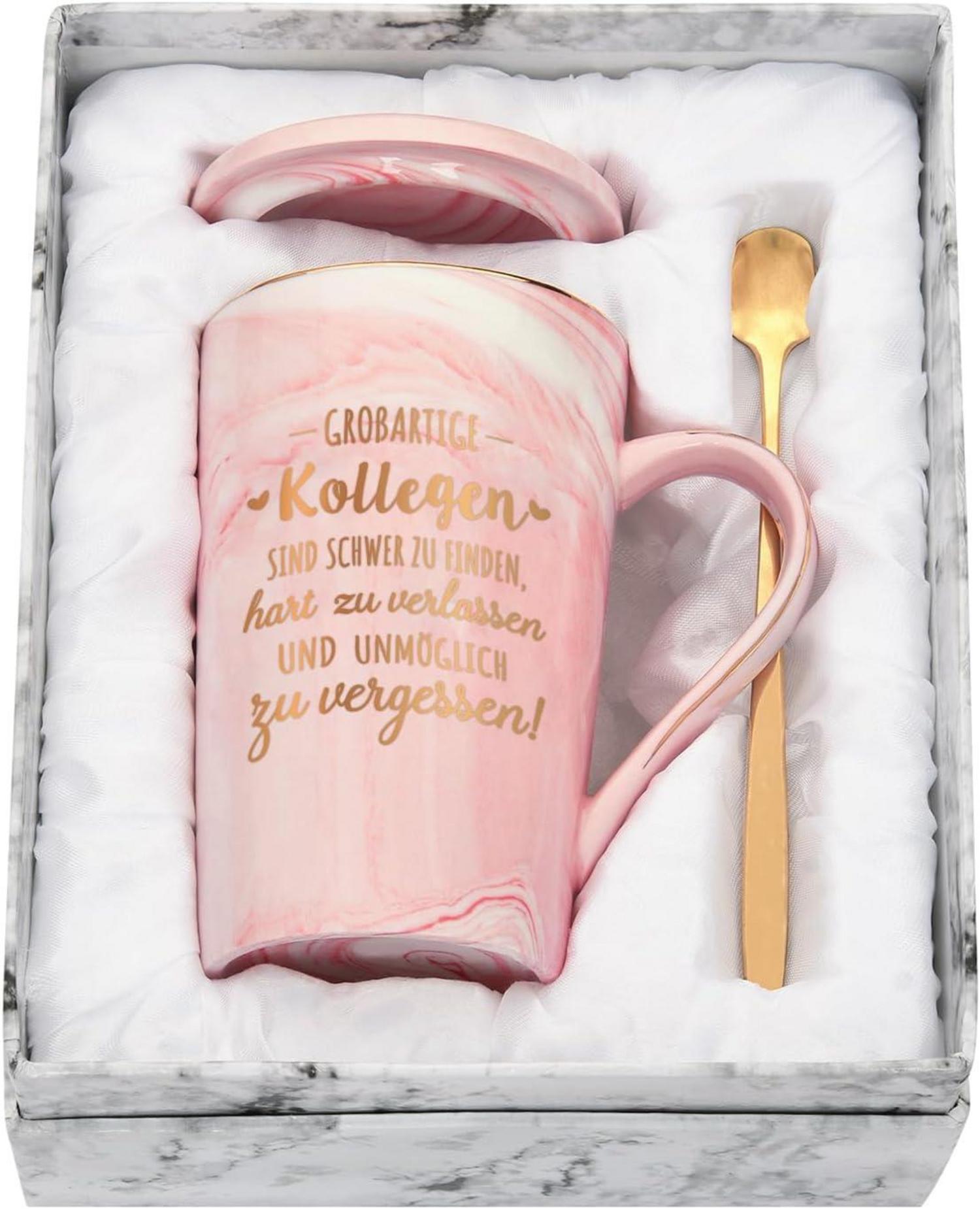 Abschiedsgeschenk Kollegin Kaffeetasse 400ml personalisiert Spruch