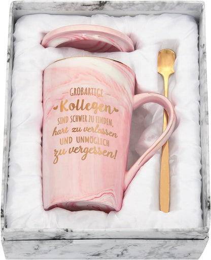 Abschiedsgeschenk Kollegin Kaffeetasse 400ml personalisiert Spruch