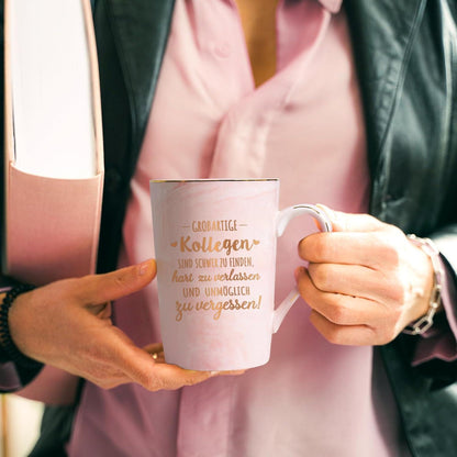 Abschiedsgeschenk Kaffeetasse für Kollegin 400ml mit Spruch & Geschenkbox