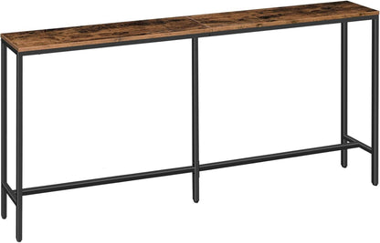 Schmaler Konsolentisch Eingangstisch 180cm Dunkelbraun