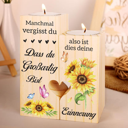 Kerzenhalter Schmetterlinge Blumen Herzform Geschenk Frau