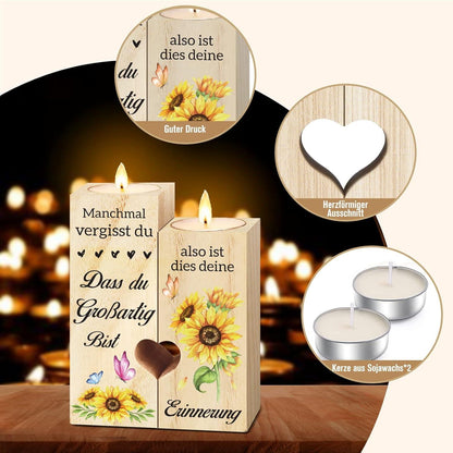 Herz Kerzenhalter Schmetterlinge Blumen Geschenk Freundin