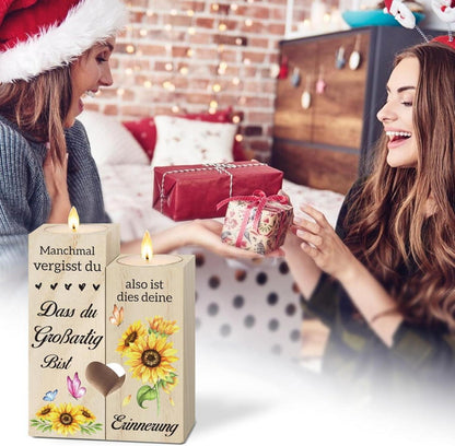 Kerzenständer Blumen Schmetterlinge Geschenk Freundin Frauen