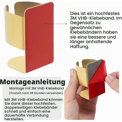 Edelstahl Zahnbürstenhalter Wandhalterung Set 4er Pack