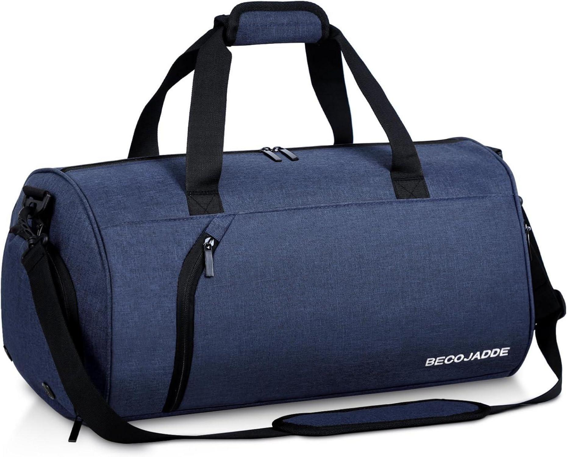 Sporttasche mit Schuhfach & Nassfach, wasserdicht, 35L, Navy Blau