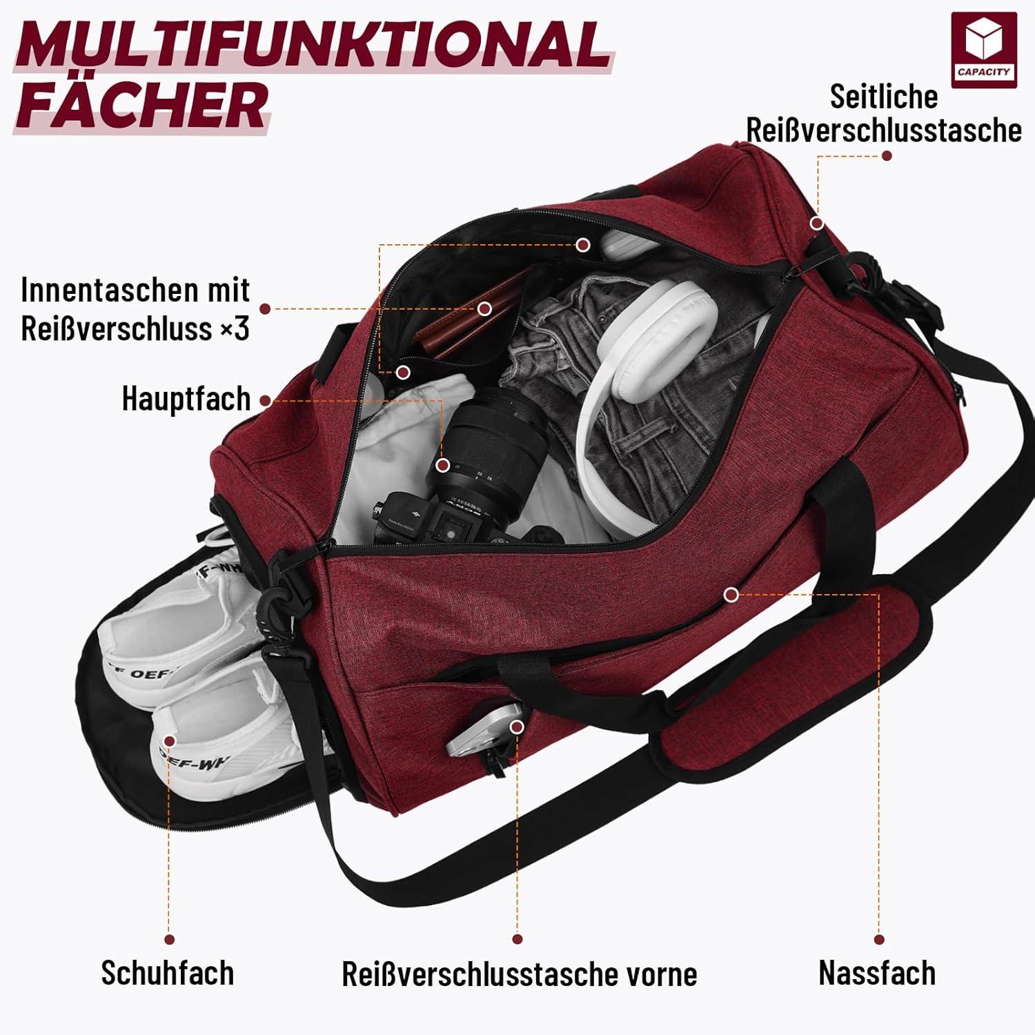 Sporttasche 35L für Damen und Herren mit
