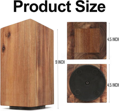 Magnetisches Holz-Messerregal mit Supermagneten, 360° drehbar