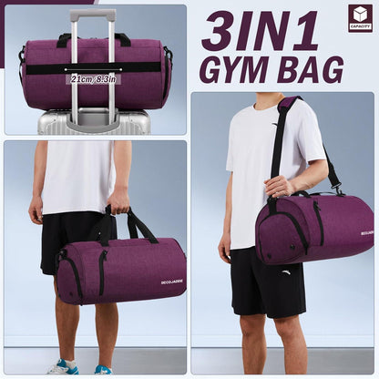 Sporttasche 35L mit Schuhfach & Nassfach, wasserdichte Handgepäcktasche