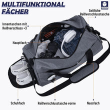 Sporttasche Damen Herren 35L Duffel Bag wasserdicht Grau