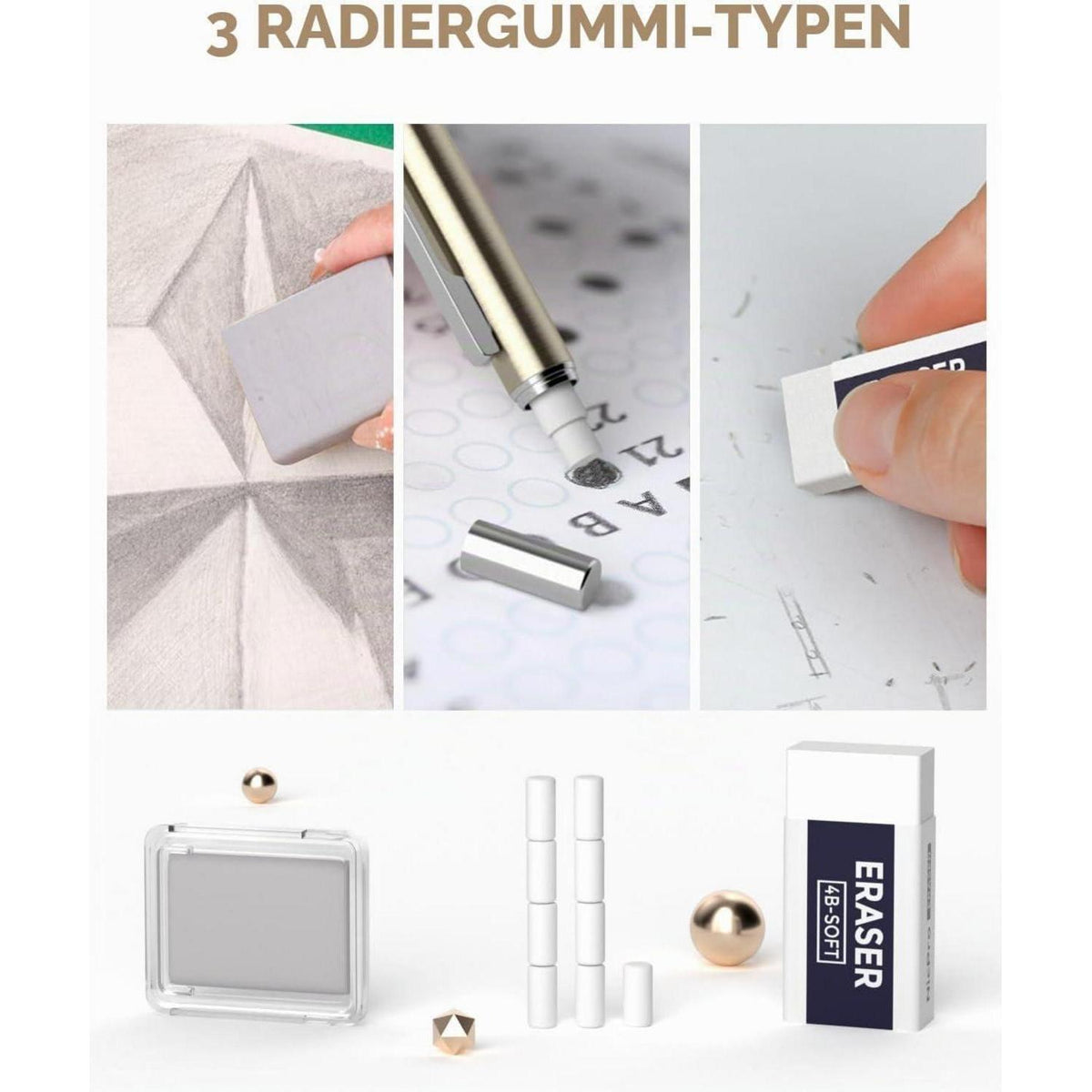 Druckbleistift Set 35-teilig – Zeichenstifte für Skizzieren & Zeichnen