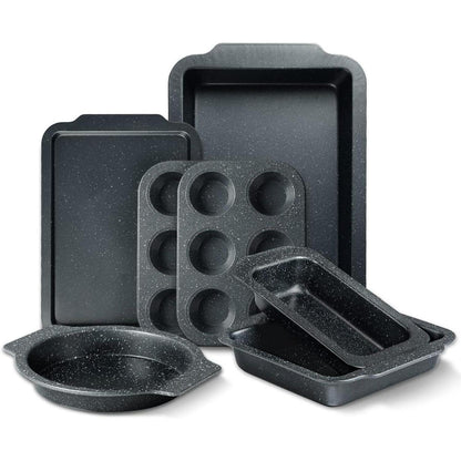 Granit Antihaft Backformen Set 7-teilig - Backbleche für