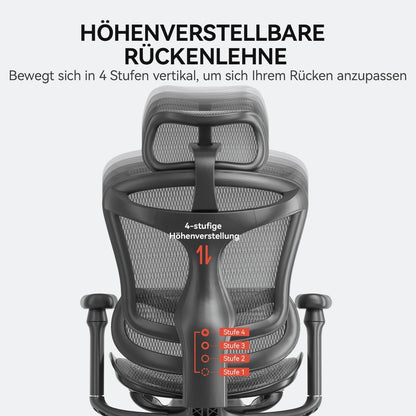 Ergonomischer Bürostuhl SIHOO Doro C300 mit 3D-Armlehnen & dynamischer