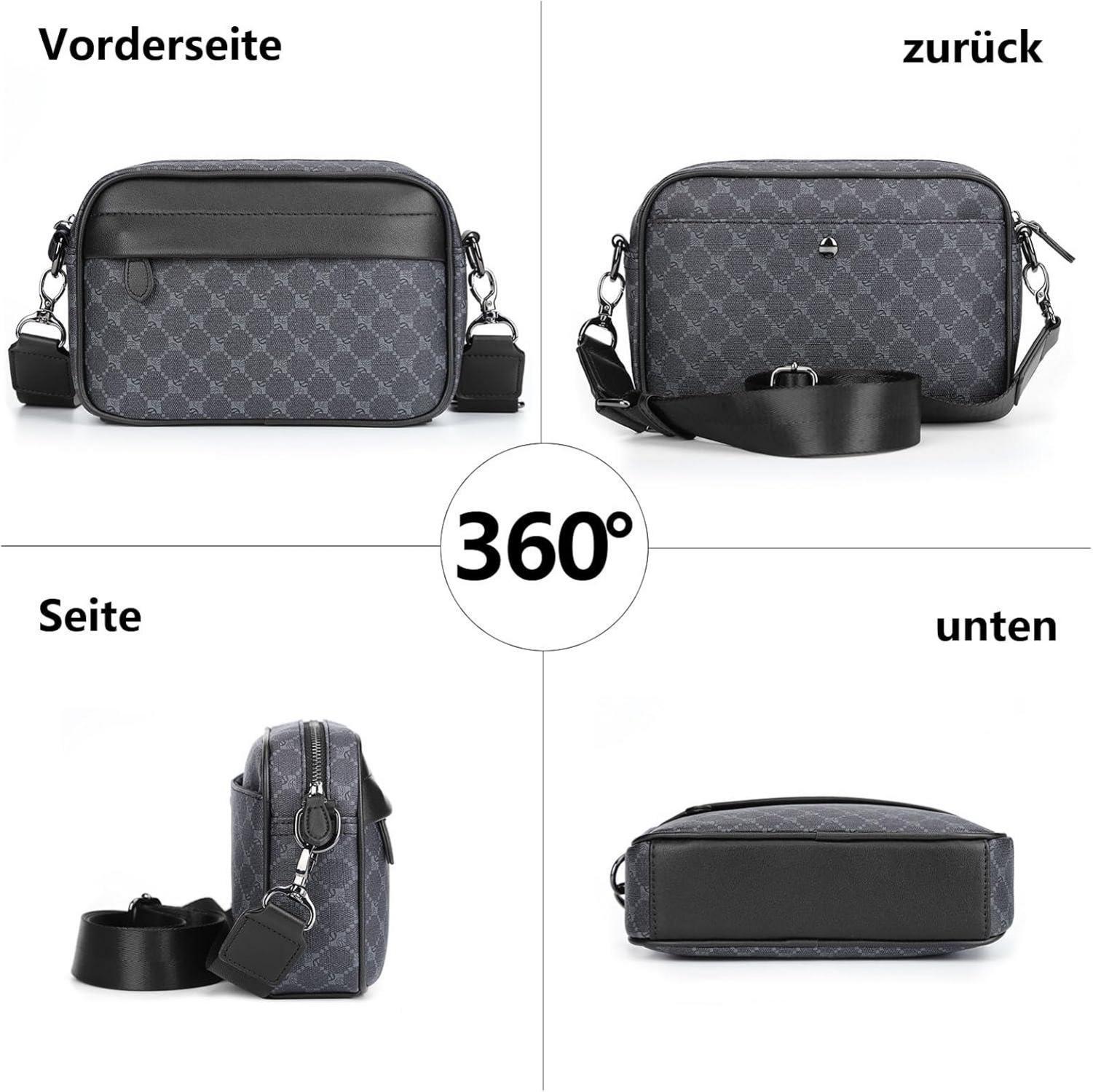 Herren Umhängetasche PU Leder Messenger Schultertasche