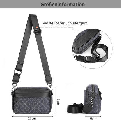 Herren Umhängetasche PU Leder Messenger Schultertasche 270 * 160 * 60mm