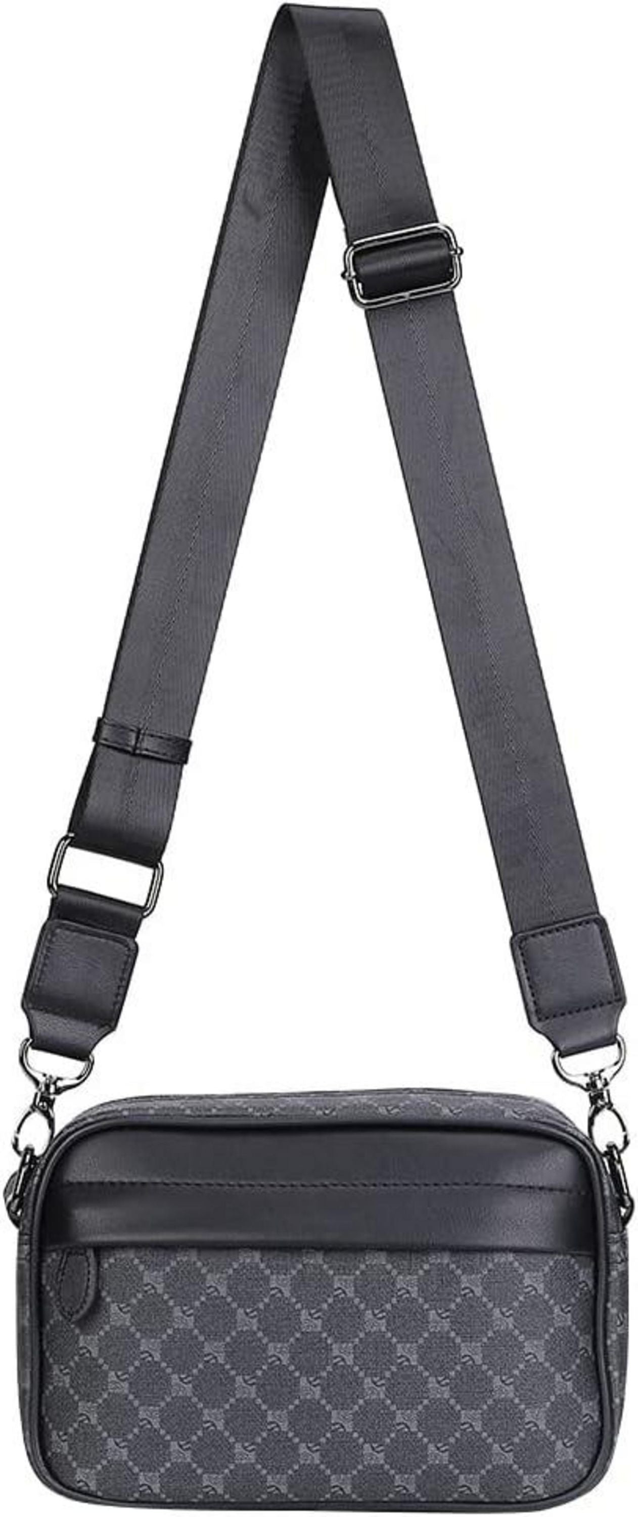 Umhängetasche Herren PU Leder Messenger Rucksack wasserdicht 10,6 Zoll