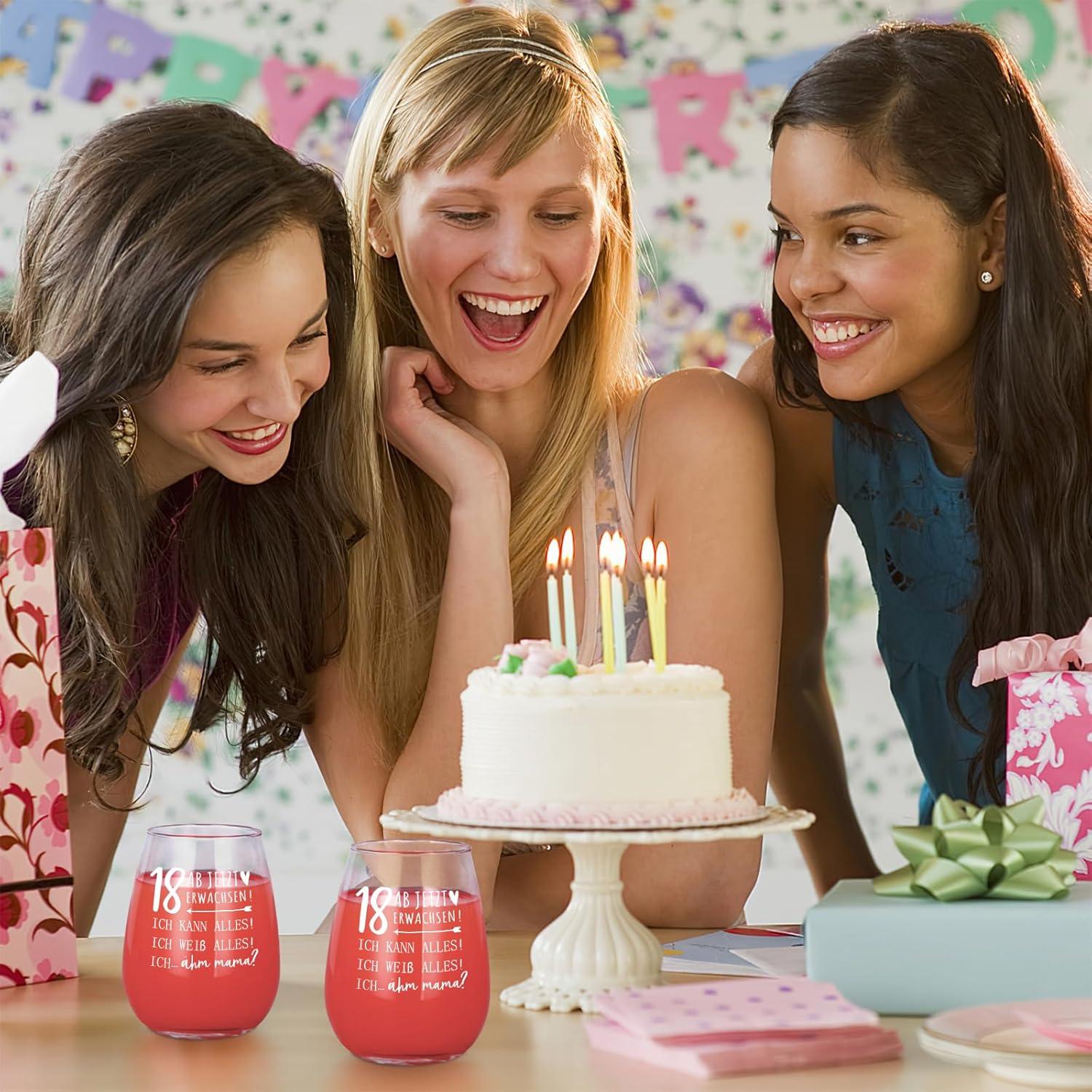 Lustiges 18. Geburtstag Weinglas Geschenk Joymaking
