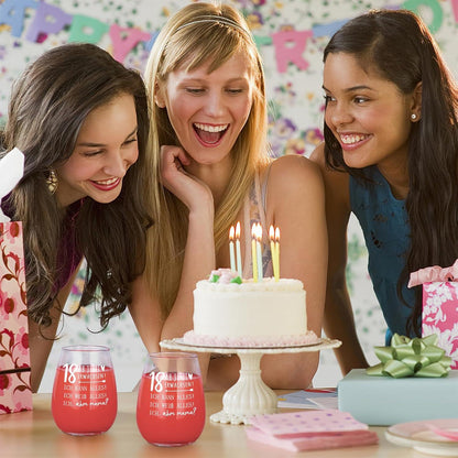 Lustiges 18. Geburtstag Weinglas Geschenk Joymaking