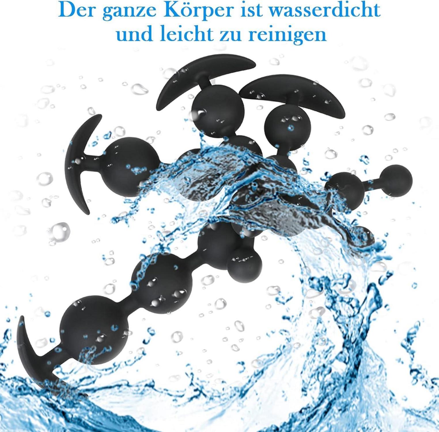 Silikon Analkugeln Buttplug mit 3 Kugeln Analplug Analkette für Männer und Frauen