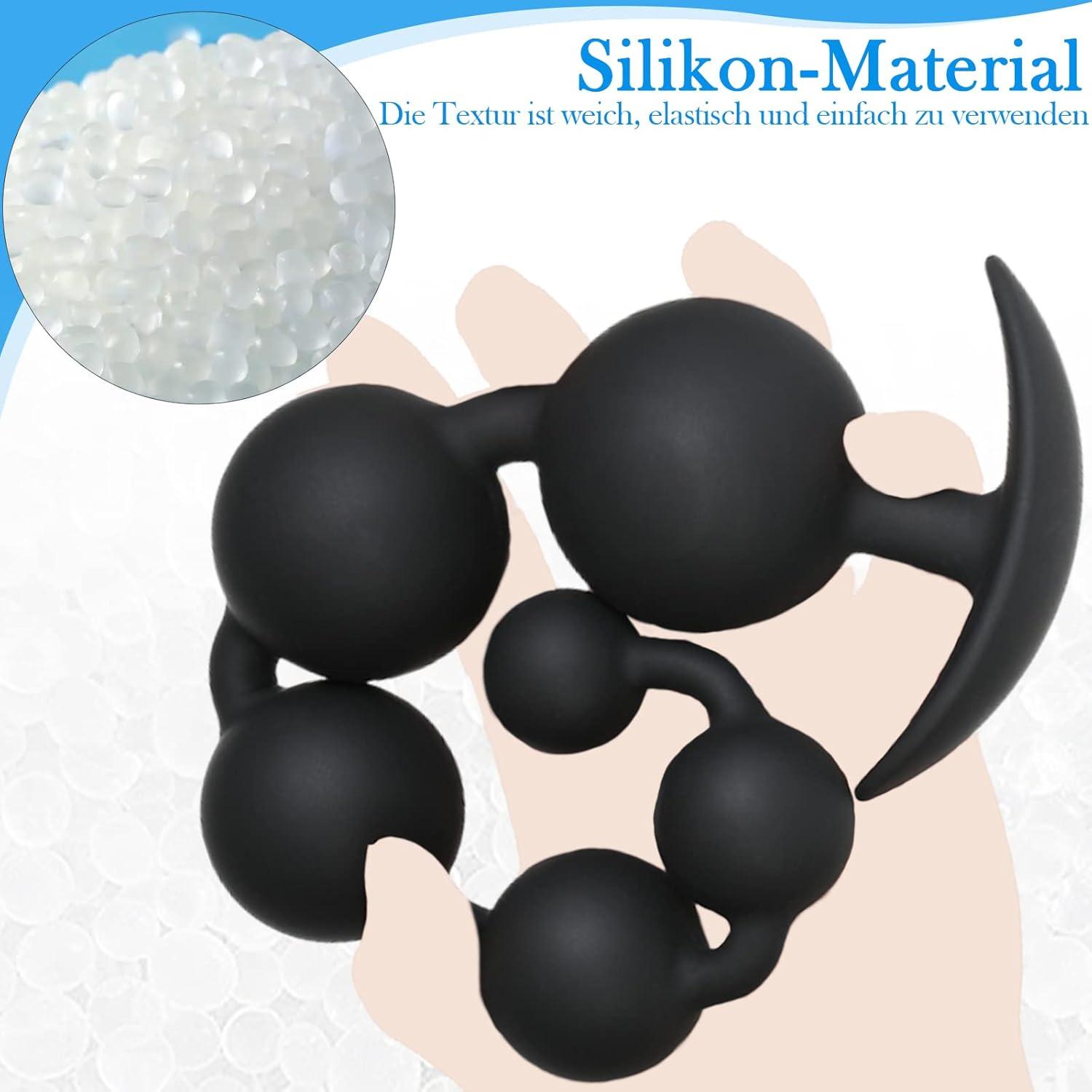 Silikon Analkugeln Buttplug Anal beads Analplug Analkette Extra Lang Dildo