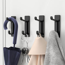 12 Stück Selbstklebende Klebehaken Schwarz für Tür und Wand