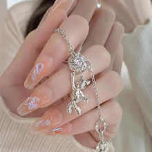 24 Stück Ballerina Nägel mit Strass - Glänzend, Lang - Acryl Press on