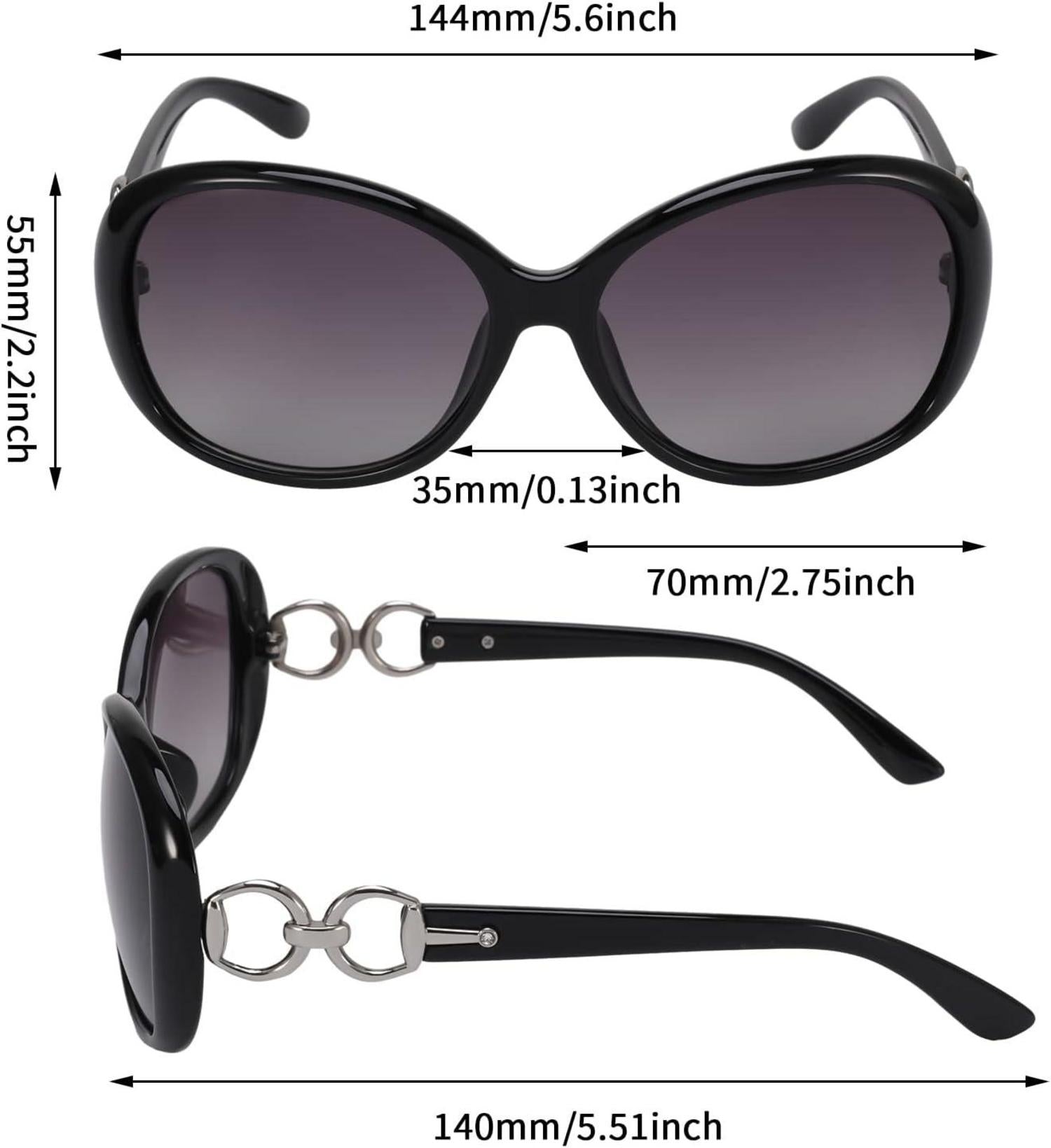 3er Set Große Polarisierte UV400 Sonnenbrillen für Damen