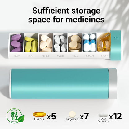 Pillenbox 7 Tage Betife BPA Frei Reise Medikamentenbox