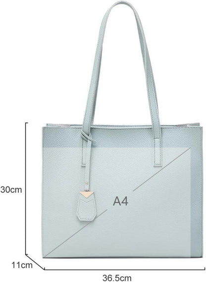 Moderne Modische Damen Handtasche Groß Schule Arbeit Freizeit Blau