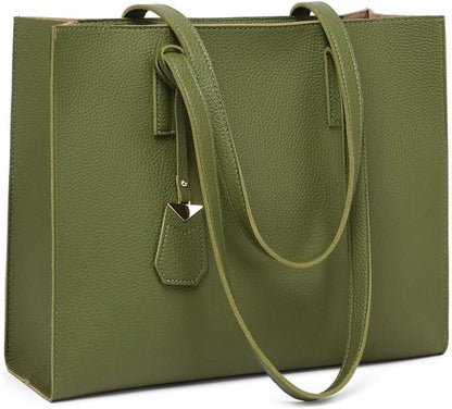 MORGLOVE Damen Handtasche Doppelter Schulterriemen A-Grün
