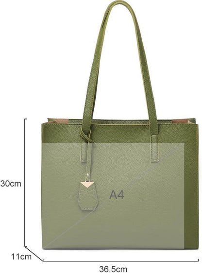 MORGLOVE Damen Handtasche PU-Leder Schultertasche Hobo A-grün