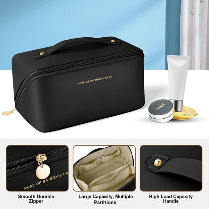 Kosmetiktasche PU Leder Große Kapazität Wasserdichter Makeup Organizer