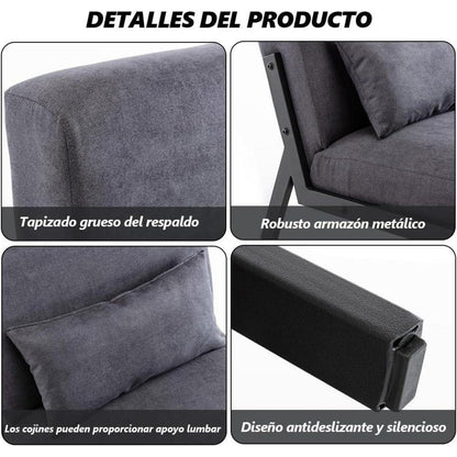 Moderner Lounge Sessel Dunkelgrau – Bequemer Relax Sessel mit Kissen