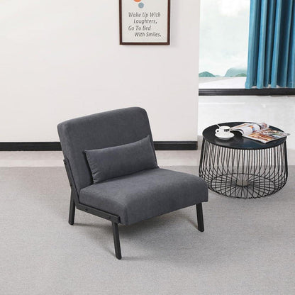 Moderner Lounge Sessel Dunkelgrau – Bequemer Relax Sessel mit Kissen