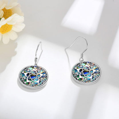 Pentagramm Ohrringe Sterling Silber Abalone Muschel Hypoallergen