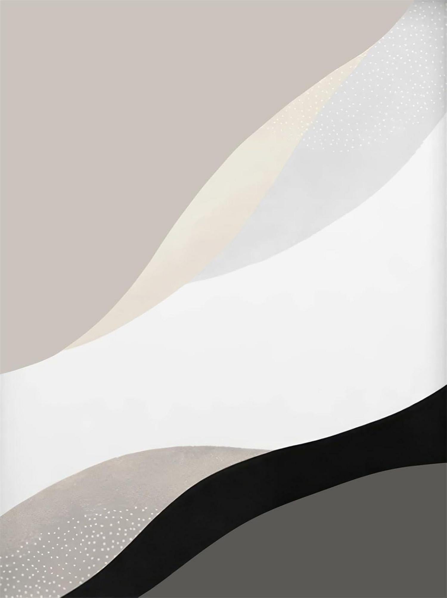 3-teiliges Premium Poster Set Schwarz Beige Abstrakt Wanddeko 40x50cm