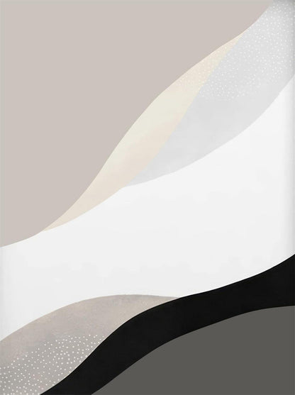 3-teiliges Premium Poster Set Schwarz Beige Abstrakt Wanddeko 40x50cm