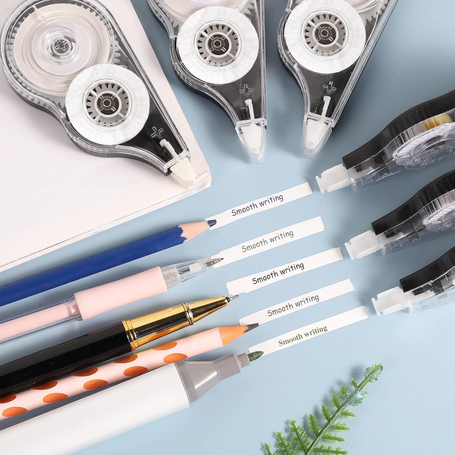 12er Korrekturroller Set 12m x 5 mm für Kinder Schüler Büro Zuhause