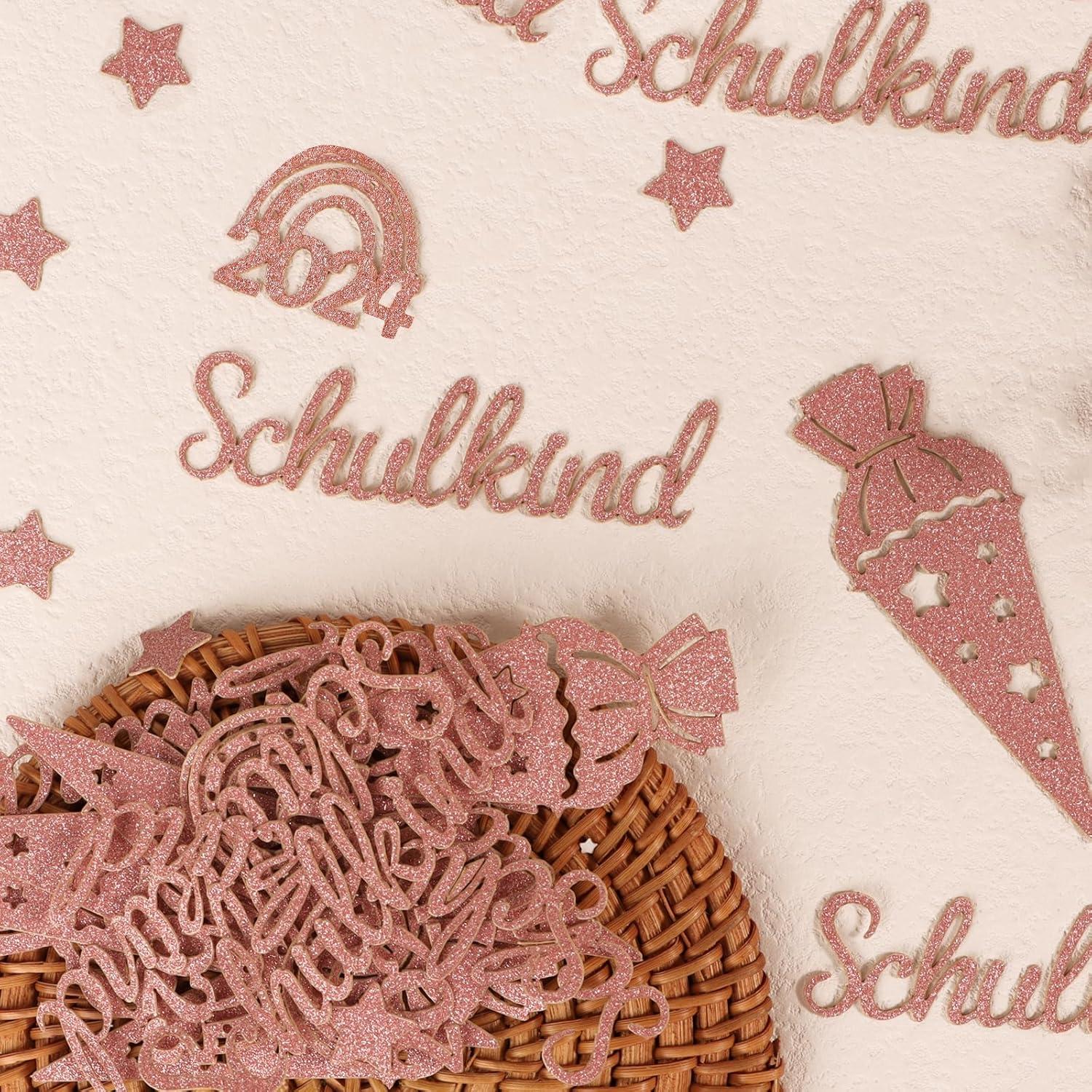 Konfetti Schulkind Einschulung Glitzer Rosegold Streudeko 50 Stück