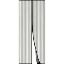 Magnetischer Fliegengitter Tür 110x210cm Schwarz Klebemontage