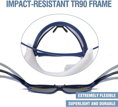 Kinder Sport Sonnenbrille UV400 TR90 Rahmen für Baseball Radfahren DK268
