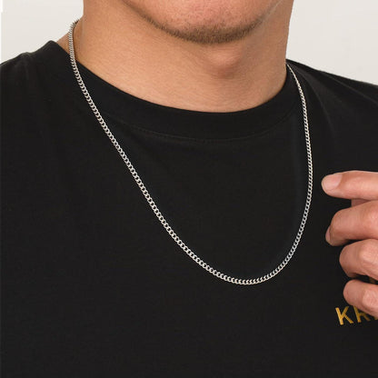 Hochwertige Panzerkette Edelstahl 3mm Diamantschliff Goldkette 55.9cm