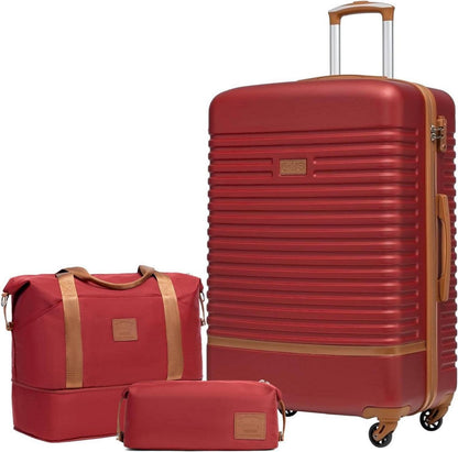 Koffer Set ABS Hartschalen Trolley 4 Rollen TSA-Schloss 3tlg