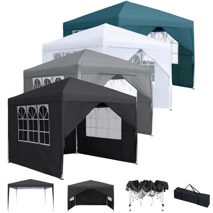 Faltpavillon 3x3m mit Seitenteilen – UV-Schutz & Schnellaufbau