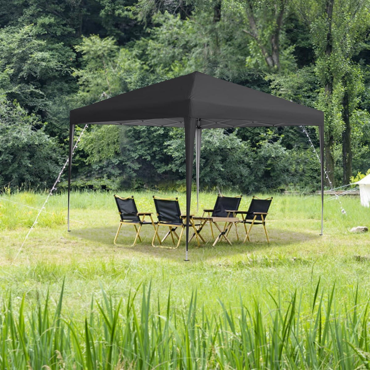 Faltpavillon 3x3m mit Seitenteilen – UV-Schutz & Schnellaufbau