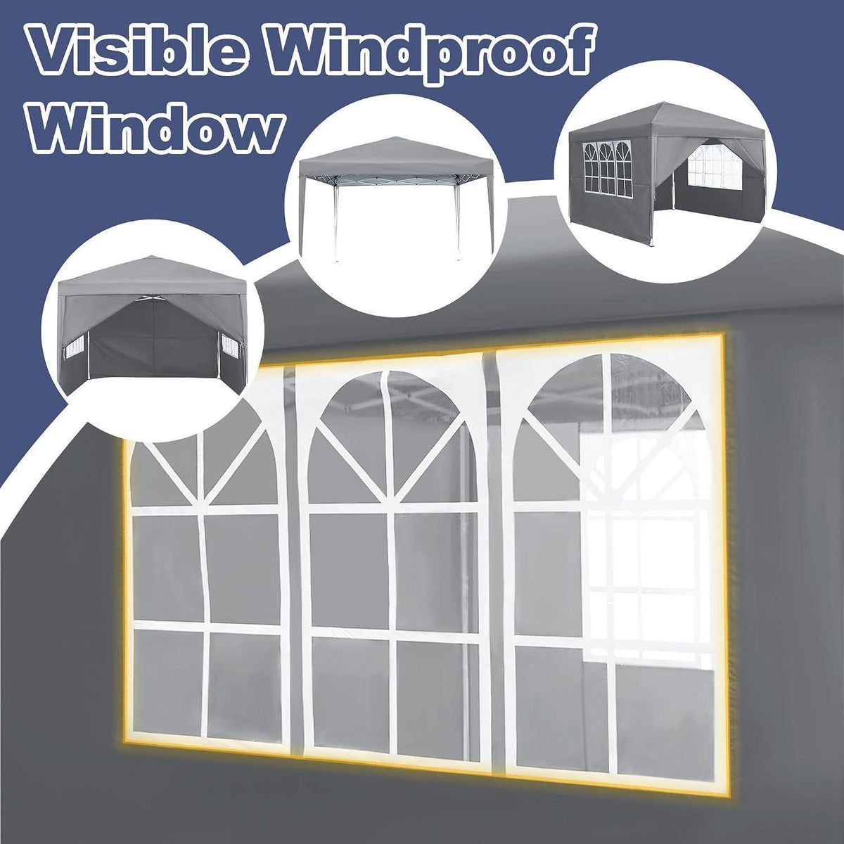 Faltpavillon 3x3m mit Seitenteilen – UV-Schutz & Schnellaufbau